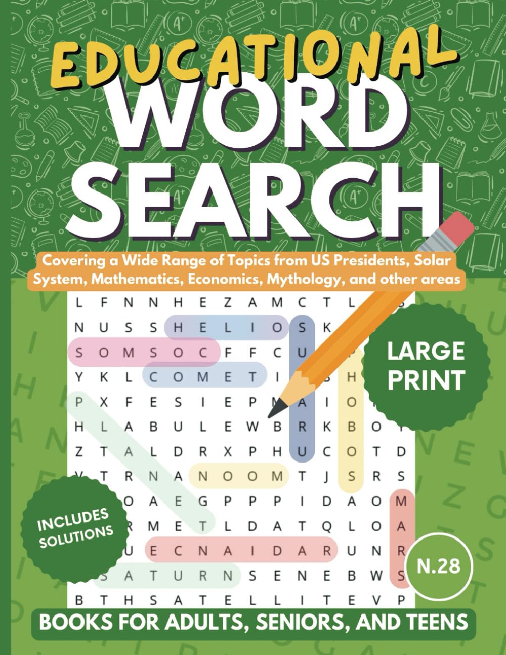 Educational word search for adults